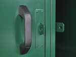 bike locker: secure hasps