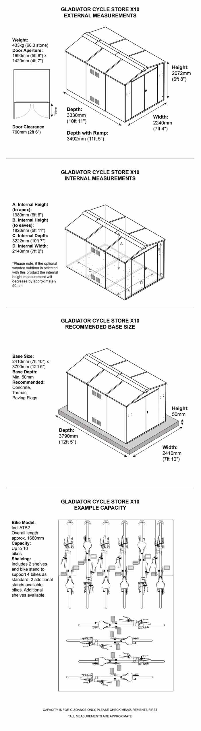 Asgard Gladiator Dimensions