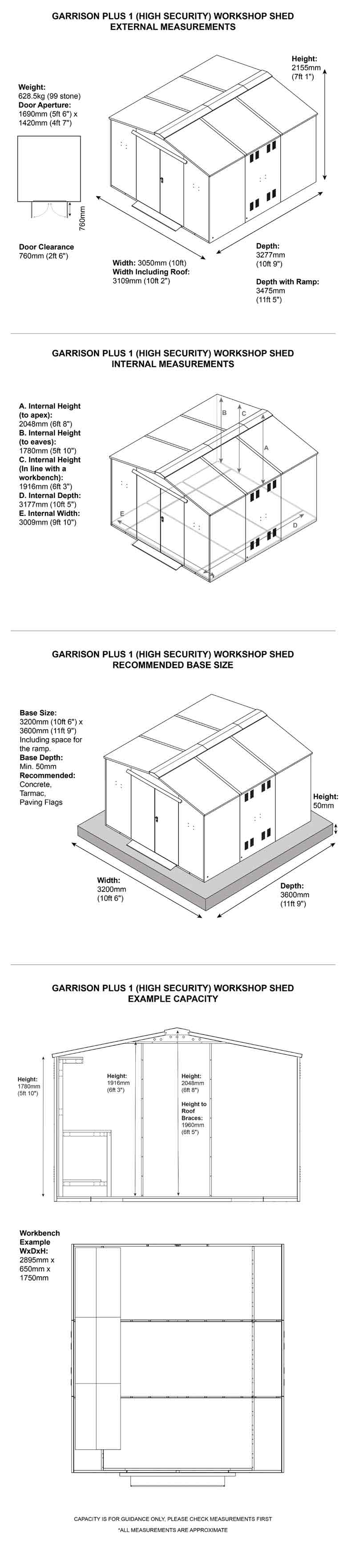 Asgard Garrison Plus 1 Workshop Dimensions