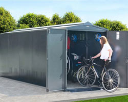 Centurion Bike Shed (10 Bikes) 5ft x18ft from Gardien | garden security