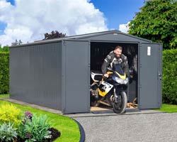 Gladiator Plus 2 Motorbike Shed 7ft x18ft from Gardien | garden security